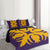 Hawaiian Royal Pattern Quilt Bed Set - Purple And Gold - I1 Style - AH - Polynesian Pride