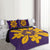 Hawaiian Royal Pattern Quilt Bed Set - Purple And Gold - L1 Style - AH - Polynesian Pride