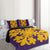 Hawaiian Royal Pattern Quilt Bed Set - Purple And Gold - E1 Style - AH - Polynesian Pride