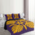 Hawaiian Royal Pattern Quilt Bed Set - Purple And Gold - I3 Style - AH - Polynesian Pride