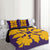 Hawaiian Royal Pattern Quilt Bed Set - Purple And Gold - C1 Style - AH - Polynesian Pride