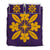 Hawaiian Royal Pattern Quilt Bed Set - Purple And Gold - L1 Style - AH Art - Polynesian Pride