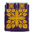 Hawaiian Royal Pattern Quilt Bed Set - Purple And Gold - M2 Style - AH Art - Polynesian Pride