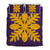 Hawaiian Royal Pattern Quilt Bed Set - Purple And Gold - D1 Style - AH Art - Polynesian Pride