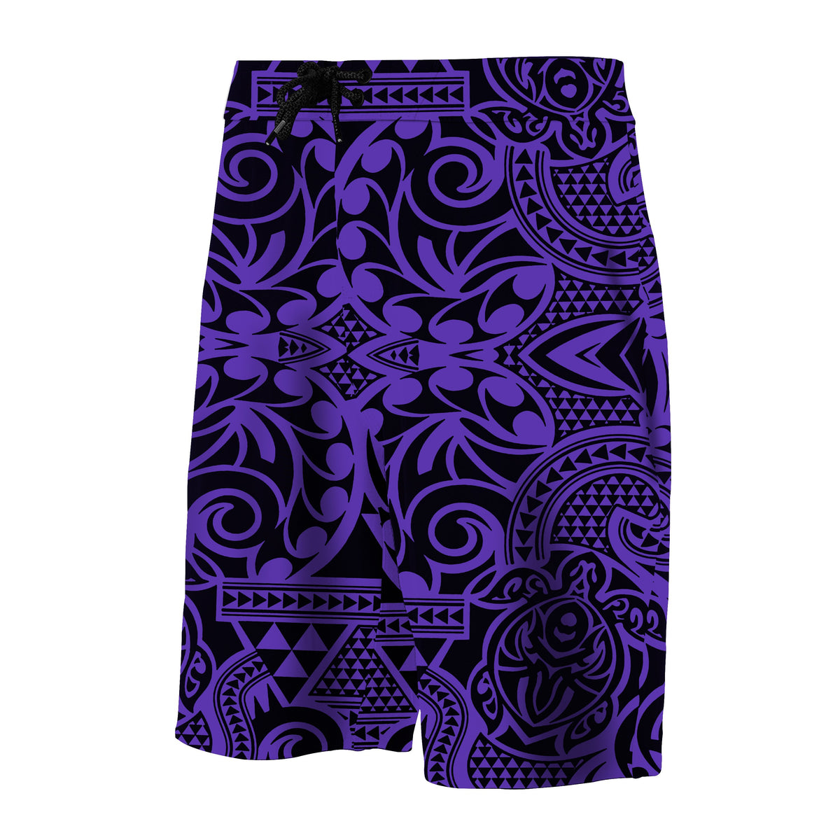 Hawaii Polynesian Tribal Turtle – Board Shorts – Purple - Polynesian Pride