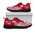 American Samoa Spirit Sneakers - American Samoa Flag & Polynesian Tattoo (Red) - A16 Unisex White - Polynesian Pride