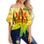 Hawaii Pineapple Crown Off Shoulder Waist Wrap Top - Queen - AH Female Yellow - Polynesian Pride