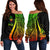 Guam Custom Personalised Women's Off Shoulder Sweater - Reggae Polynesian Tentacle Tribal Pattern Art - Polynesian Pride