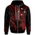 Federated States of Micronesia Custom Zip up Hoodie Red Turtle Unisex Red - Polynesian Pride