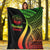 Marshall Islands Premium Blanket - Reggae Polynesian Tentacle Tribal Pattern Crest - Polynesian Pride