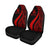 New Caledonia Custom Personalised Car Seat Covers - Red Polynesian Tentacle Tribal Pattern Crest - Polynesian Pride