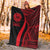 Tahiti Premium Blanket - Red Polynesian Tentacle Tribal Pattern - Polynesian Pride