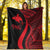 Papua New Guinea Premium Blanket - Red Polynesian Tentacle Tribal Pattern - Polynesian Pride