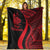 New Caledonia Premium Blanket - Red Polynesian Tentacle Tribal Pattern Crest - Polynesian Pride