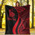 New Caledonia Custom Personalised Premium Blanket - Red Polynesian Tentacle Tribal Pattern Crest - Polynesian Pride