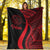 Palau Premium Blanket - Red Polynesian Tentacle Tribal Pattern Crest - Polynesian Pride