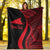 Tokelau Custom Personalised Premium Blanket - Red Polynesian Tentacle Tribal Pattern - Polynesian Pride