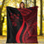 Fiji Premium Blanket - Red Polynesian Tentacle Tribal Pattern Crest - Polynesian Pride