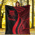 Tuvalu Premium Blanket - Red Polynesian Tentacle Tribal Pattern - Polynesian Pride