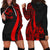 Tonga Women's Hoodie Dress - Red Polynesian Tentacle Tribal Pattern Red - Polynesian Pride