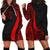 Fiji Women's Hoodie Dress - Red Polynesian Tentacle Tribal Pattern Crest Red - Polynesian Pride