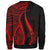 Niue Sweatshirt - Red Polynesian Tentacle Tribal Pattern - Polynesian Pride