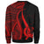 Pohnpei Custom Personalised Sweatshirt - Red Polynesian Tentacle Tribal Pattern - Polynesian Pride