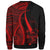 Fiji Sweatshirt - Red Polynesian Tentacle Tribal Pattern Crest - Polynesian Pride