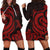 Palau Women Hoodie Dress - Red Tentacle Turtle Red - Polynesian Pride