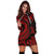 Wallis and Futuna Women Hoodie Dress - Red Tentacle Turtle - Polynesian Pride