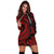 Guam Women Hoodie Dress - Red Tentacle Turtle - Polynesian Pride