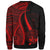 Marshall Islands Sweatshirt - Red Polynesian Tentacle Tribal Pattern Crest - Polynesian Pride