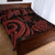 Marshall Islands Quilt Bed Set - Red Tentacle Turtle Crest - Polynesian Pride