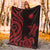 Marshall Islands Premium Blanket - Red Tentacle Turtle Crest - Polynesian Pride