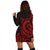 Pohnpei Women Hoodie Dress - Red Tentacle Turtle - Polynesian Pride