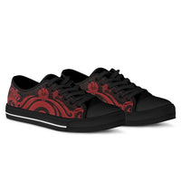 Tahiti Low Top Canvas Shoes - Red Tentacle Turtle - Polynesian Pride