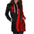 Northern Mariana Islands Women's Hoodie Dress - Red Polynesian Tentacle Tribal Pattern - Polynesian Pride