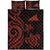 Tokelau Quilt Bed Set - Red Tentacle Turtle - Polynesian Pride