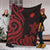 Marshall Islands Premium Blanket - Red Tentacle Turtle Crest - Polynesian Pride