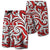 Hawaii Polynesian Maori Ethnic Ornament Board Shorts Red Red - Polynesian Pride