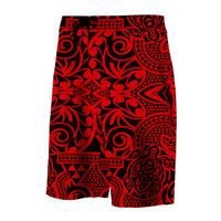 Hawaii Polynesian Tribal Turtle – Board Shorts – Red - Polynesian Pride