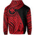 Hawaii Kanaka Polynesian Zip up Hoodie Tatoo Style Red - Polynesian Pride