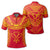 Hawaiian Kanaka Map Football Jersey Polo Shirt Red and Yellow Roger Style Unisex Red - Polynesian Pride