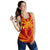 Hawaii Kanaka Polynesian Football Jersey Racerback Tank - Red And Yellow - Bernice Style - AH - Polynesian Pride