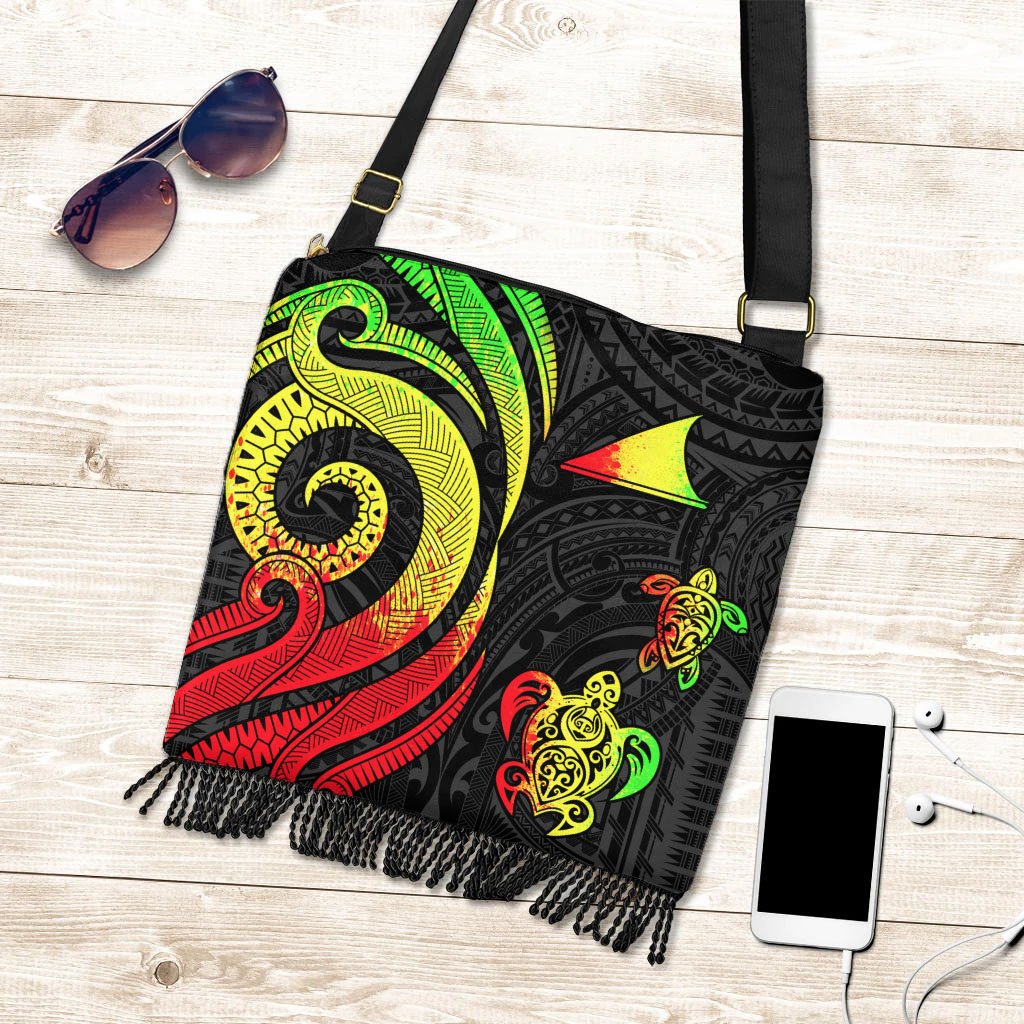 Tokelau Boho Handbag - Reggae Tentacle Turtle Boho Handbag One Size Reggae - Polynesian Pride