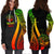 Marshall Islands Women's Hoodie Dress - Reggae Polynesian Tentacle Tribal Pattern Crest - Polynesian Pride