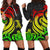 Fiji Women Hoodie Dress - Reggae Tentacle Turtle Crest Reggae - Polynesian Pride