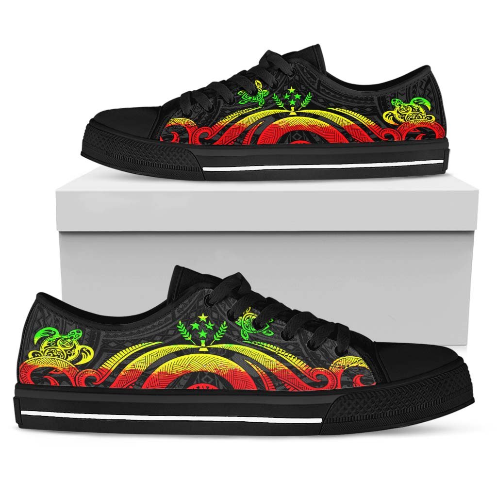 Kosrae Low Top Canvas Shoes - Reggae Tentacle Turtle - Polynesian Pride