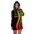 Vanuatu Women's Hoodie Dress - Reggae Polynesian Tentacle Tribal Pattern - Polynesian Pride