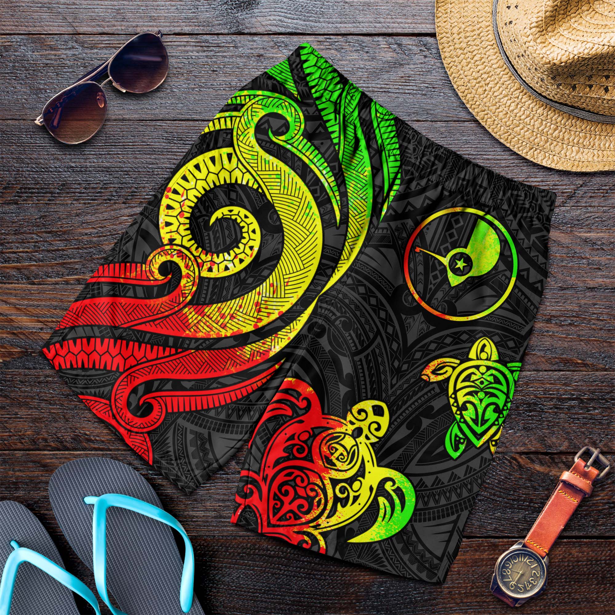 Yap Men's Short - Reggae Tentacle Turtle - Polynesian Pride